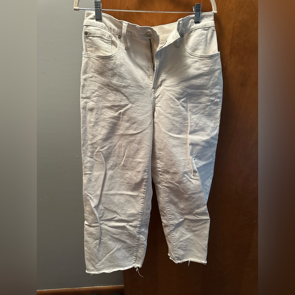 Madewell White Cropped Jeans